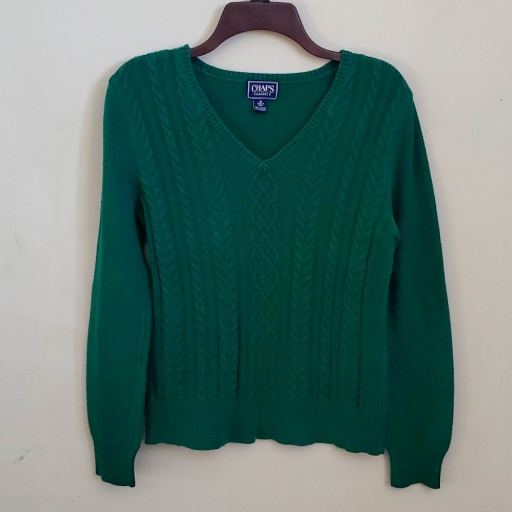 3 for $15 Chaps Women's Green Sweater